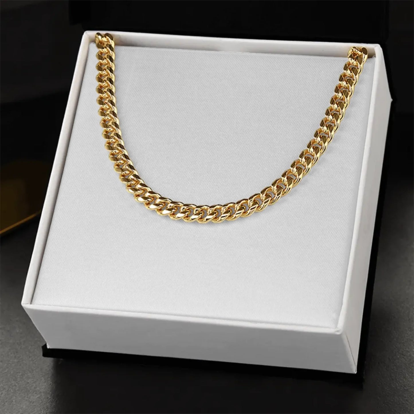 Cuban Link Chain Gifts For Him Wedding Anniversary Engagement Present For Son Fathers Day Unique Minimalist Chain For Boyfriend Xmas Gift Ideas For Husband Personalized Gifts For Valentine Best Gift For Coworkers Graduation Custom Made Gift Under $100
