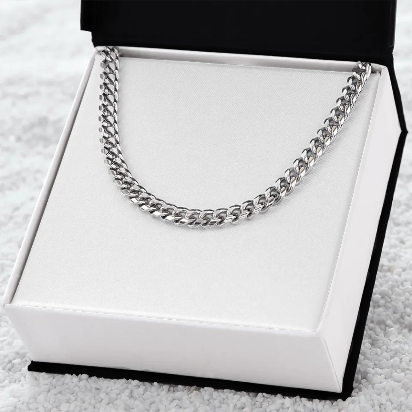 Cuban Link Chain Gifts For Him Wedding Anniversary Engagement Present For Son Fathers Day Unique Minimalist Chain For Boyfriend Xmas Gift Ideas For Husband Personalized Gifts For Valentine Best Gift For Coworkers Graduation Custom Made Gift Under $100