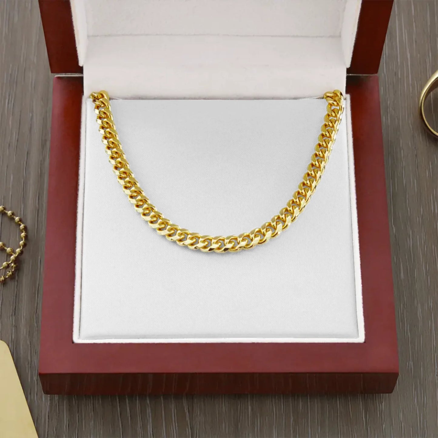 Cuban Link Chain Gifts For Him Wedding Anniversary Engagement Present For Son Fathers Day Unique Minimalist Chain For Boyfriend Xmas Gift Ideas For Husband Personalized Gifts For Valentine Best Gift For Coworkers Graduation Custom Made Gift Under $100