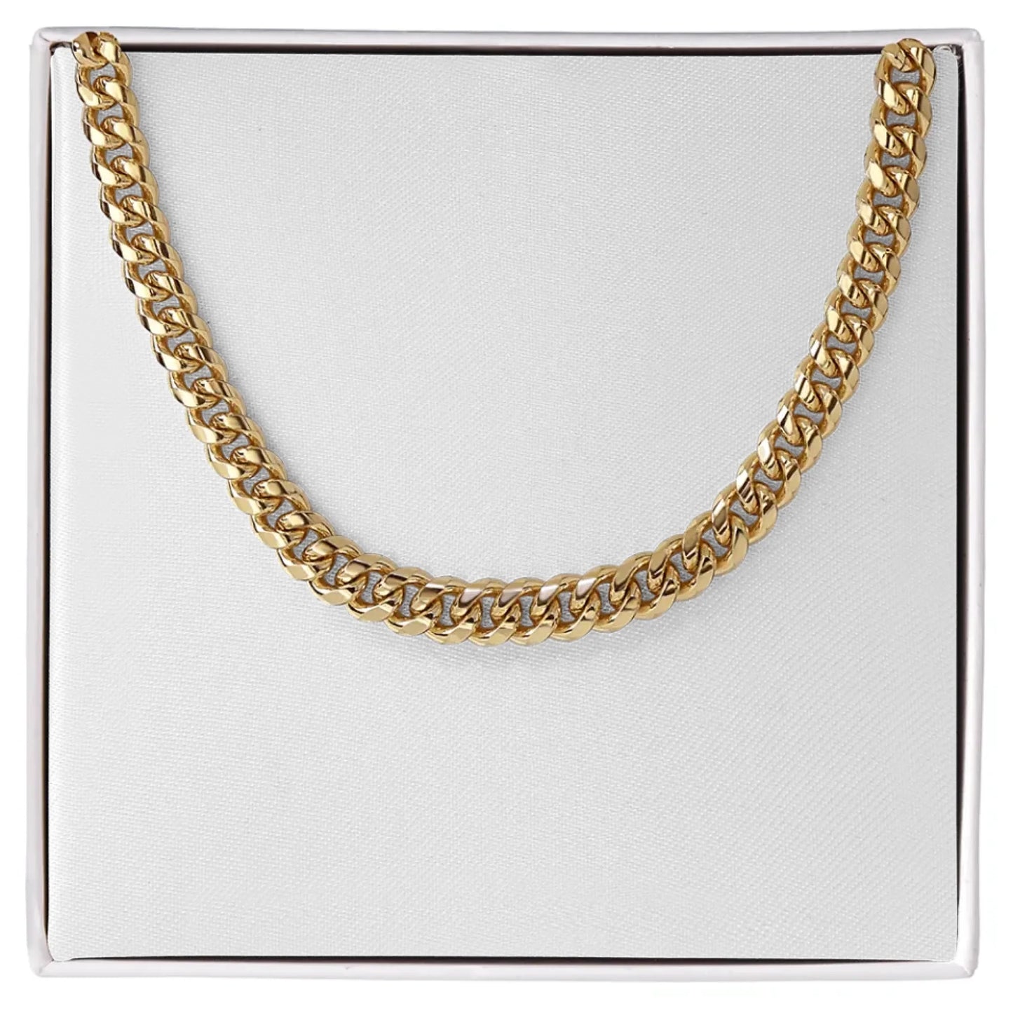 Cuban Link Chain Gifts For Him Wedding Anniversary Engagement Present For Son Fathers Day Unique Minimalist Chain For Boyfriend Xmas Gift Ideas For Husband Personalized Gifts For Valentine Best Gift For Coworkers Graduation Custom Made Gift Under $100