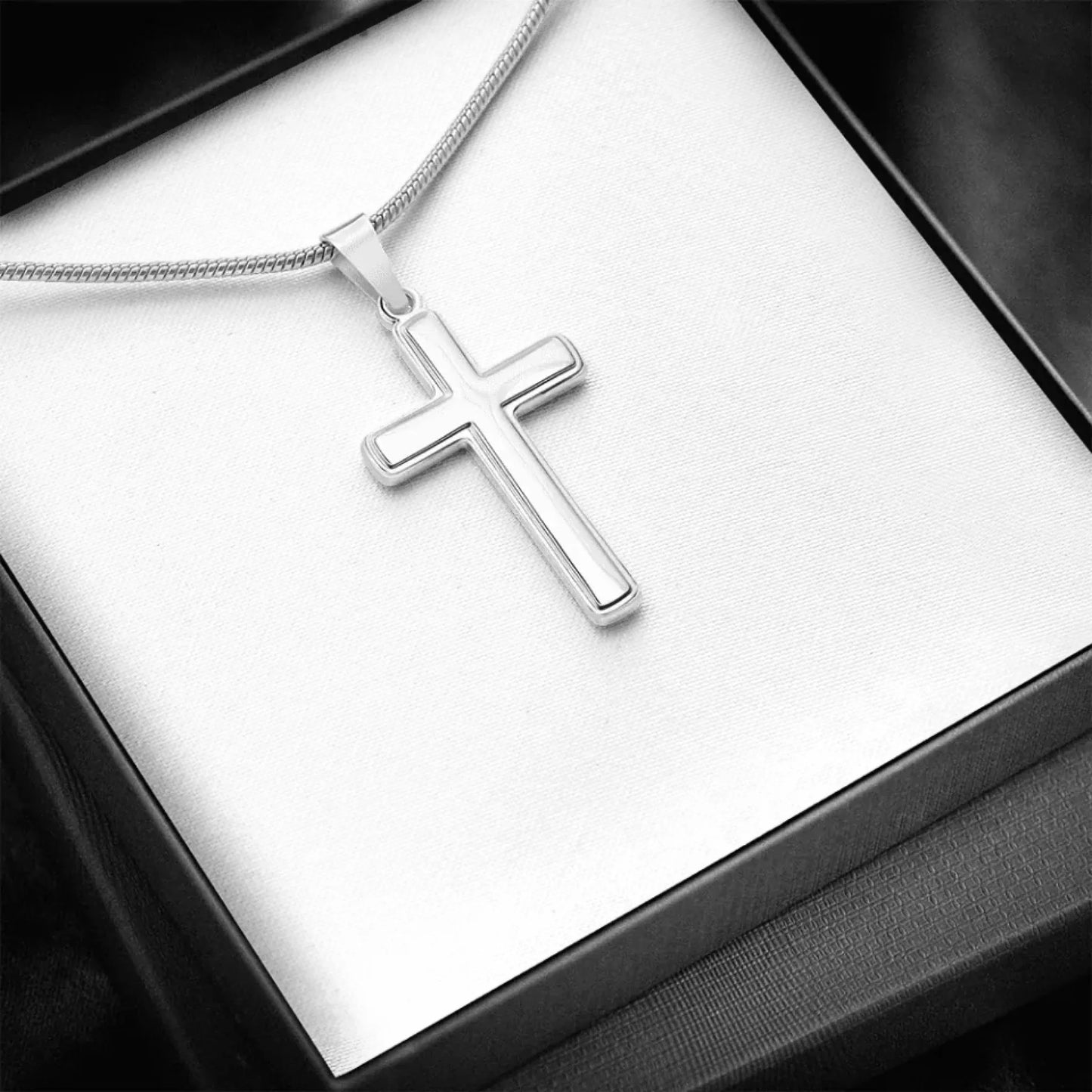 Stainless Steel Cross Necklace Gifts For Him Wedding Anniversary Engagement Present For Son Fathers Day Minimalist Cross For Boyfriend Xmas Gift Ideas For Husband Personalized Gifts For Valentine Best Gift For Coworkers Graduation Custom Gift Under $100