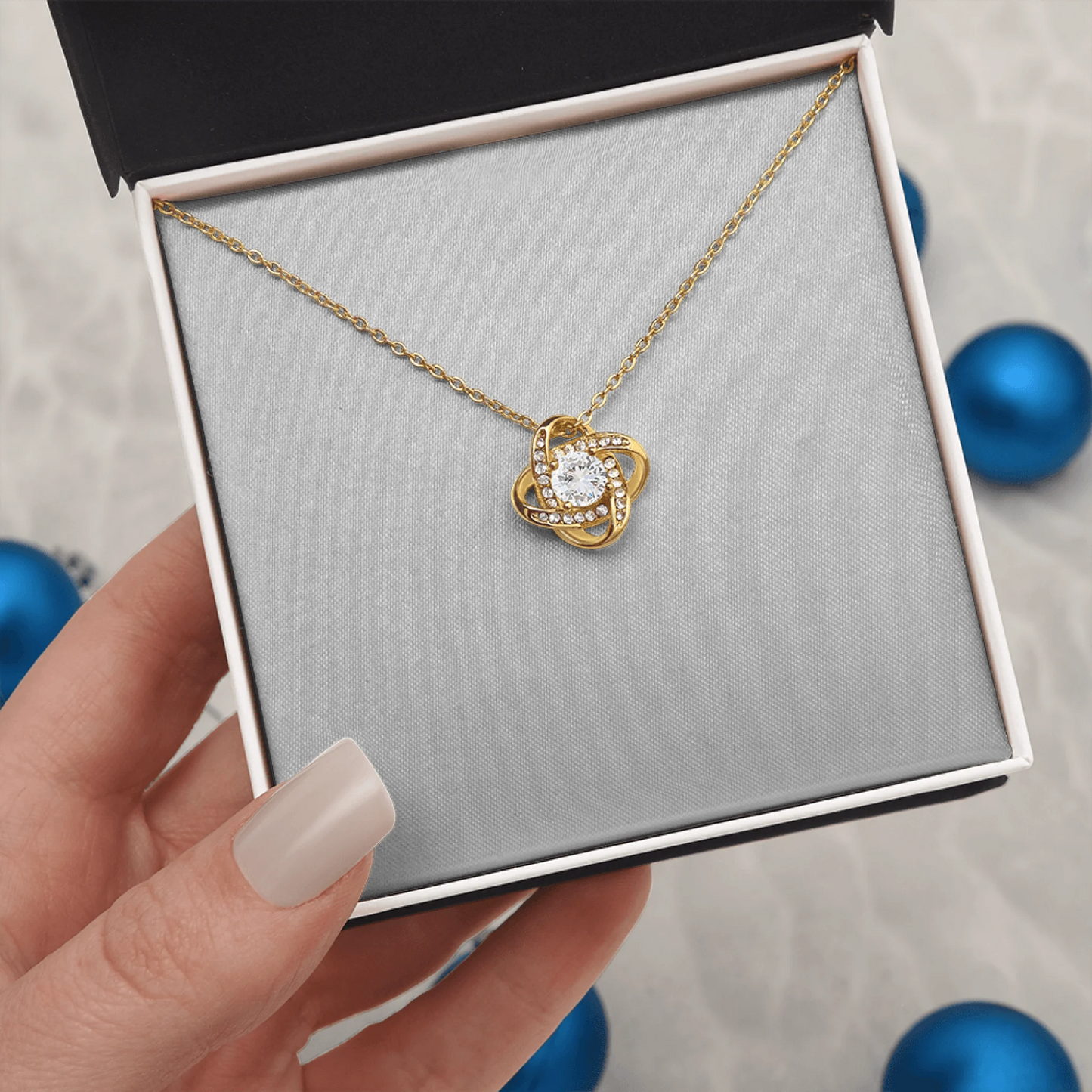 Love Knot Necklace Xmas Gifts For Her Timeless Jewelry Wedding Anniversary Valentine Present For Wife Mothers Day Heartfelt Pendant For Girlfriend Birthday Gift Ideas For Daughter Personalized Keepsake For Bestie Bridesmaid Thank You Gift Under $100