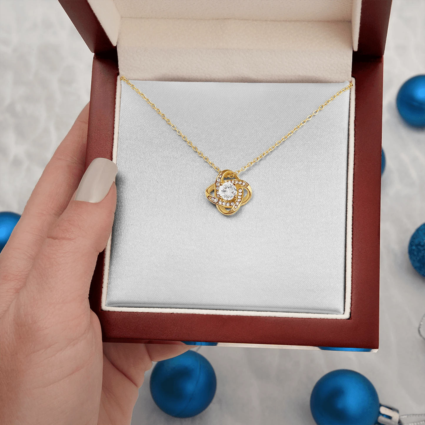 Love Knot Necklace Xmas Gifts For Her Timeless Jewelry Wedding Anniversary Valentine Present For Wife Mothers Day Heartfelt Pendant For Girlfriend Birthday Gift Ideas For Daughter Personalized Keepsake For Bestie Bridesmaid Thank You Gift Under $100