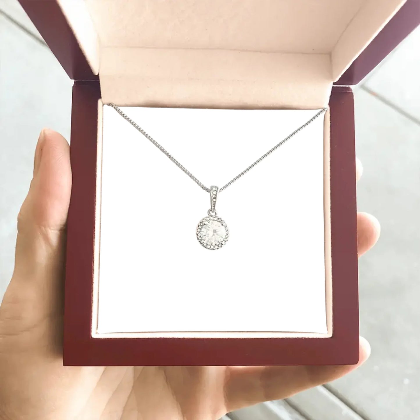 Eternal Hope Necklace Birthday Gifts For Her Wedding Anniversary Engagement Present For Mothers Day Unique Minimalist Pendant For Girlfriend Xmas Gift Ideas Personalized Gifts For Valentine Best Gift for Coworkers Graduation Custom Made Gift under $100