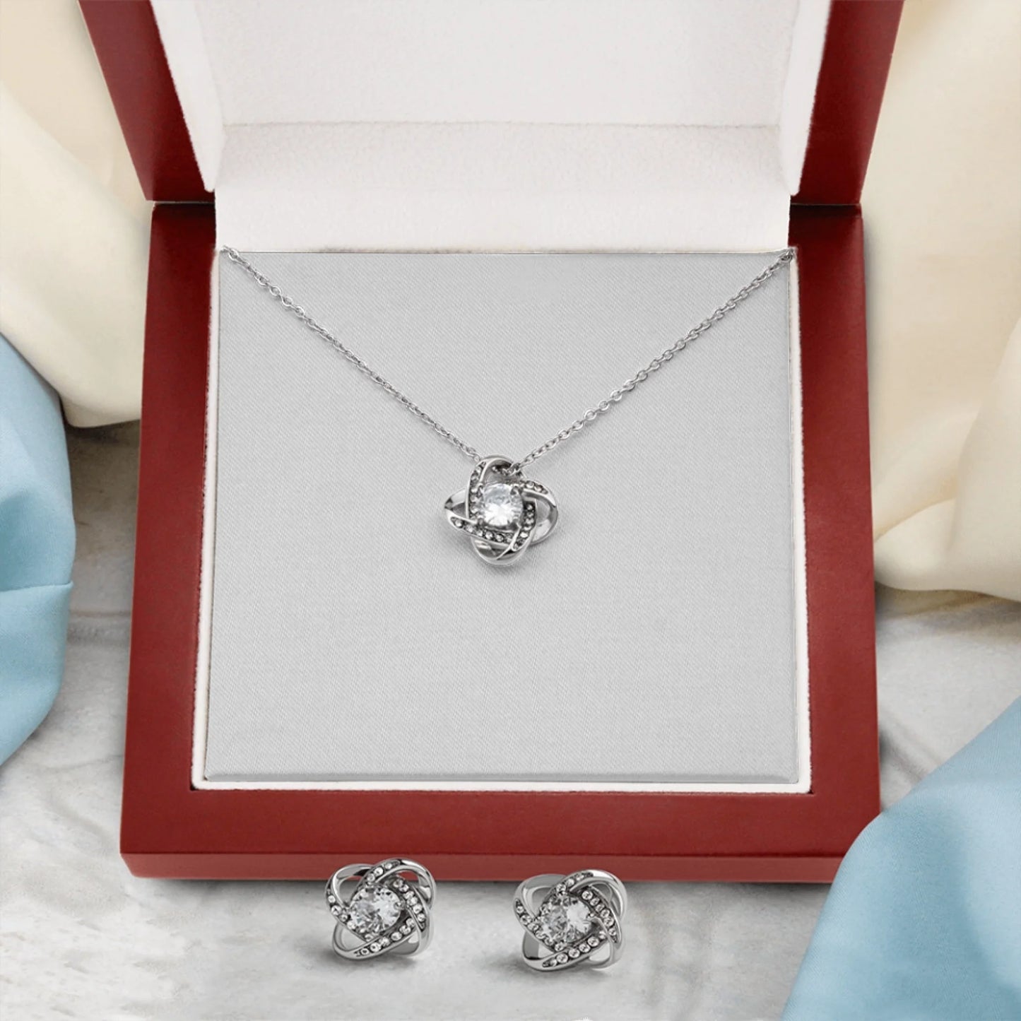 Love Knot Necklace & Earring Set Lux 7