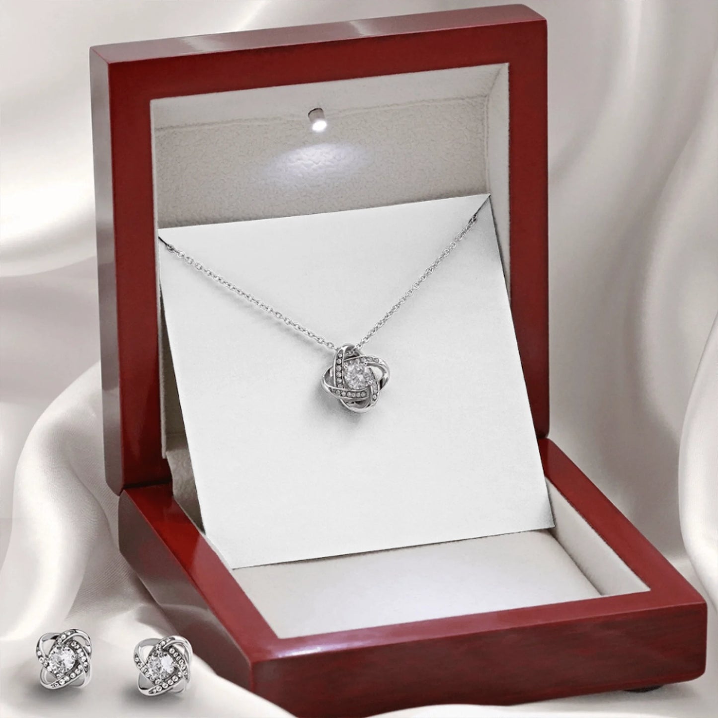 Love Knot Necklace & Earring Set Lux 4